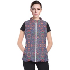 Tile Repeating Colors Textur Women s Puffer Vest by Pakrebo