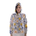 Flowers Pattern Lotus Lily Hooded Windbreaker (Women) View1