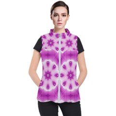 Pattern Abstract Background Art Purple Women s Puffer Vest by Pakrebo