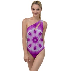 Pattern Abstract Background Art Purple To One Side Swimsuit by Pakrebo