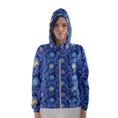 Floral Design Asia Seamless Pattern Hooded Windbreaker (women) by Pakrebo