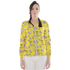 No Step On Snek Do Not Bubble Speech Pattern Yellow Background Meme Women s Windbreaker by snek