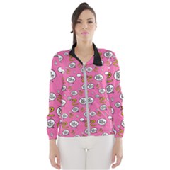 No Step On Snek Do Not Bubble Speech Pattern Pink Background Meme Women s Windbreaker by snek