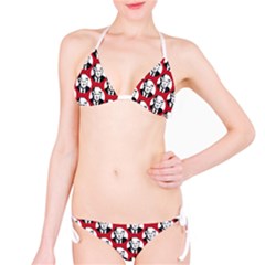 Trump Retro Face Pattern Maga Red Us Patriot Classic Bikini Set by snek