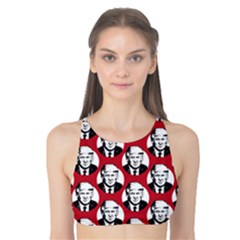 Trump Retro Face Pattern Maga Red Us Patriot Tank Bikini Top by snek