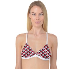 Trump Retro Face Pattern Maga Red Us Patriot Reversible Tri Bikini Top by snek