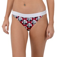 Trump Retro Face Pattern Maga Red Us Patriot Band Bikini Bottom by snek