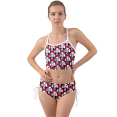 Trump Retro Face Pattern Maga Red Us Patriot Mini Tank Bikini Set by snek