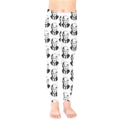 Trump Retro Face Pattern Maga Black And White Us Patriot Kids  Legging by snek