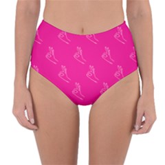 A-ok Perfect Handsign Maga Pro-trump Patriot On Pink Background Reversible High-waist Bikini Bottoms by snek