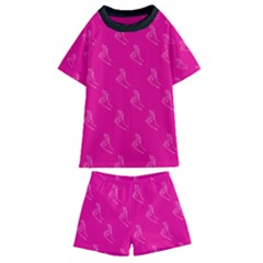 A-ok Perfect Handsign Maga Pro-trump Patriot On Pink Background Kids  Swim Tee And Shorts Set by snek