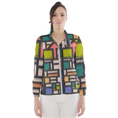 Door Stained Glass Stained Glass Windbreaker (women) by Pakrebo