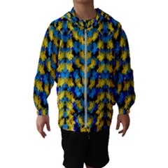 Flowers Coming From Above Ornate Decorative Hooded Windbreaker (kids) by pepitasart