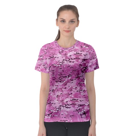 Pink Camouflage Army Military Girl Women s Sport Mesh Tee by snek