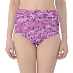 Pink Camouflage Army Military Girl Classic High-waist Bikini Bottoms by snek