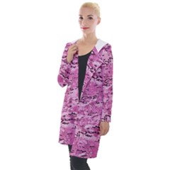 Pink Camouflage Army Military Girl Hooded Pocket Cardigan by snek