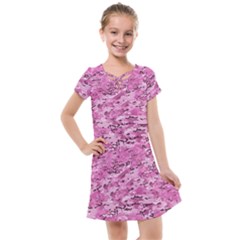 Pink Camouflage Army Military Girl Kids  Cross Web Dress by snek