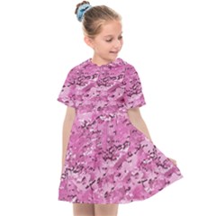 Pink Camouflage Army Military Girl Kids  Sailor Dress by snek