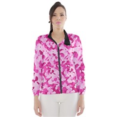 Standard Pink Camouflage Army Military Girl Funny Pattern Windbreaker (women) by snek