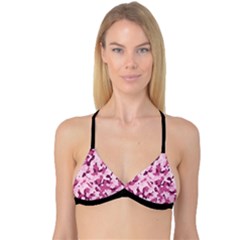 Standard Violet Pink Camouflage Army Military Girl Reversible Tri Bikini Top by snek