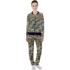 Wood Camouflage Military Army Green Khaki Pattern Casual Jacket And Pants Set by snek