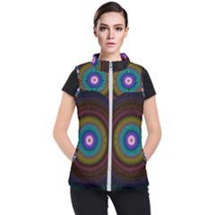 Artskop Kaleidoscope Pattern Women s Puffer Vest by Pakrebo