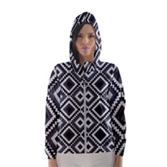 Native American Pattern Hooded Windbreaker (women) by Valentinaart