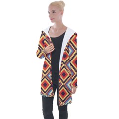 Native American Pattern Longline Hooded Cardigan by Valentinaart