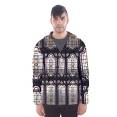 Stained Glass Window Repeat Hooded Windbreaker (men) by Pakrebo