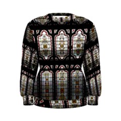 Stained Glass Window Repeat Women s Sweatshirt by Pakrebo