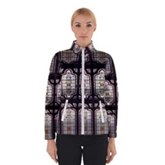 Stained Glass Window Repeat Winter Jacket by Pakrebo