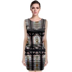 Stained Glass Window Repeat Classic Sleeveless Midi Dress by Pakrebo