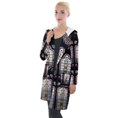 Stained Glass Window Repeat Hooded Pocket Cardigan by Pakrebo