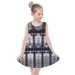 Stained Glass Window Repeat Kids  Summer Dress by Pakrebo