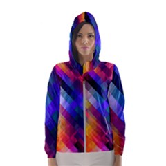 Abstract Background Colorful Hooded Windbreaker (women) by Alisyart