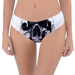 Black Skull Reversible Classic Bikini Bottoms by Alisyart