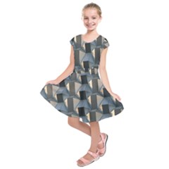 Pattern Texture Form Background Kids  Short Sleeve Dress by Pakrebo