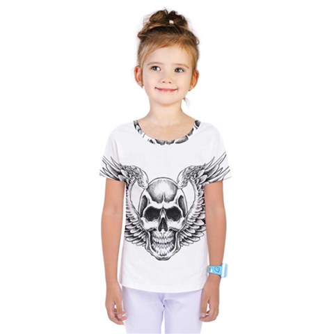 Human Skull Symbolism Kids  One Piece Tee by Alisyart