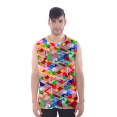 Background Triangle Rainbow Men s Basketball Tank Top by Mariart