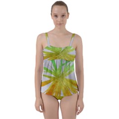 Abstract Background Tremble Render Twist Front Tankini Set by Mariart