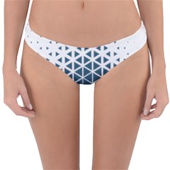 Business Blue Triangular Pattern Reversible Hipster Bikini Bottoms by Mariart