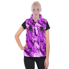 Winter Fractal  Women s Button Up Vest by Fractalworld