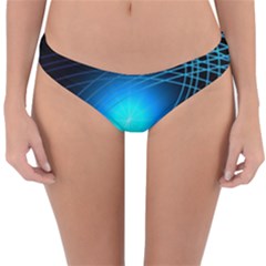 Blue Elliptical Reversible Hipster Bikini Bottoms by JezebelDesignsStudio