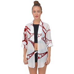 Fractals Cells Autopsy Pattern Open Front Chiffon Kimono by Mariart