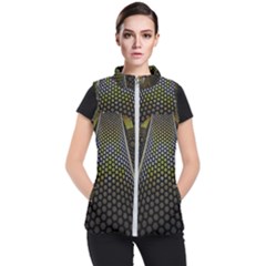 Fractal Hexagon Geometry Hexagonal Women s Puffer Vest by Mariart