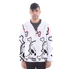 Illustration Vector Skull Hooded Windbreaker (men) by Mariart