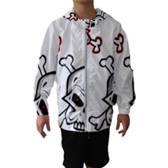 Illustration Vector Skull Hooded Windbreaker (kids) by Mariart