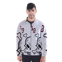 Illustration Vector Skull Windbreaker (men) by Mariart