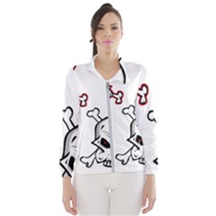 Illustration Vector Skull Windbreaker (women) by Mariart