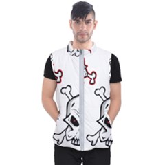 Illustration Vector Skull Men s Puffer Vest by Mariart